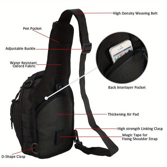 Single- or Two-Bag Tactical Sling Pack with Multi-Pocket Crossbody Design in Black, Green or Brown