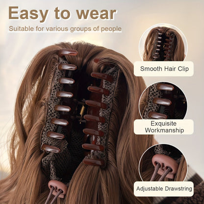Curly Ponytail Extension 28 Inch Long Heat Resistant Synthetic Clip In Wrap Around Hairpiece Voluminous Bouncy Curls 4 Styles for Women