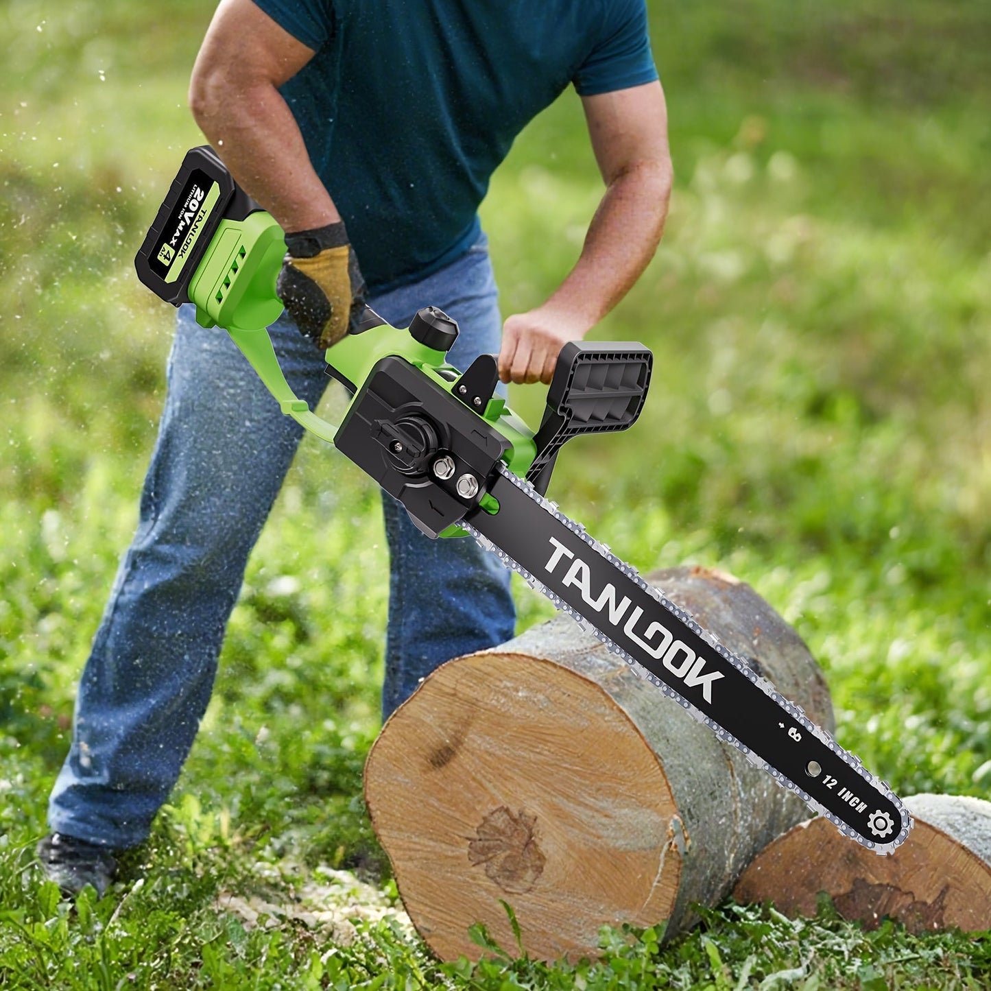 12-Inch Cordless Electric Chainsaw Kit in Five Colors with One- or Two-Battery and Two- or Three-Chain Options