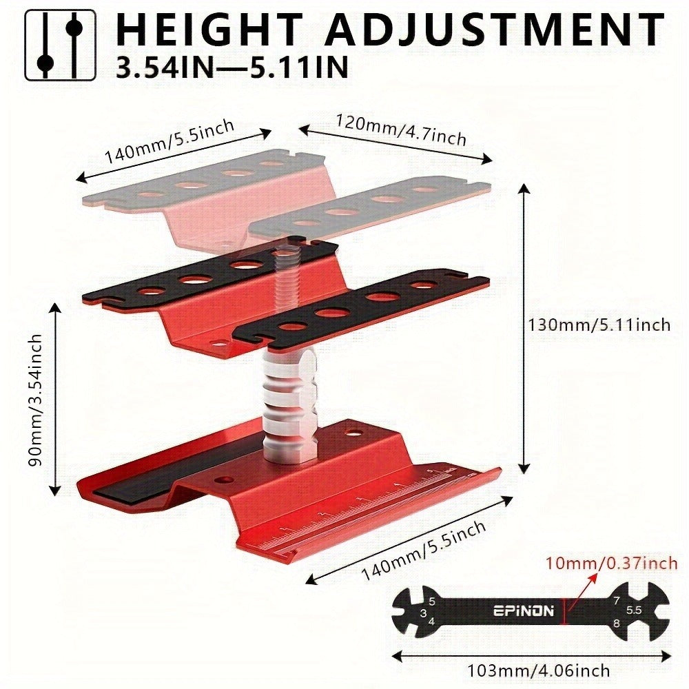 RC Car Maintenance Stand Tool Kit EPINON 360° Rotating Work Stand 520PCS Screw Set Aluminum Screwdriver Bits Compatible with 1/8 1/10 1/12