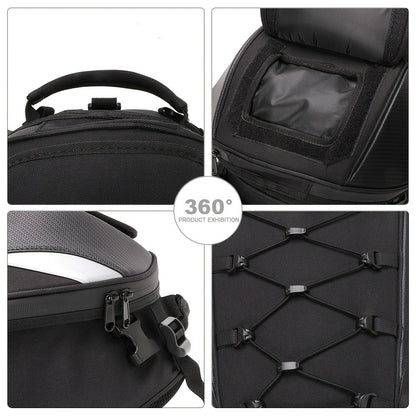 Motorcycle Backpack Helmet Bag – JFG RACING Motorbike Tail Bag with Adjustable Strap for Outdoor Camping, Travel & Luggage Storage