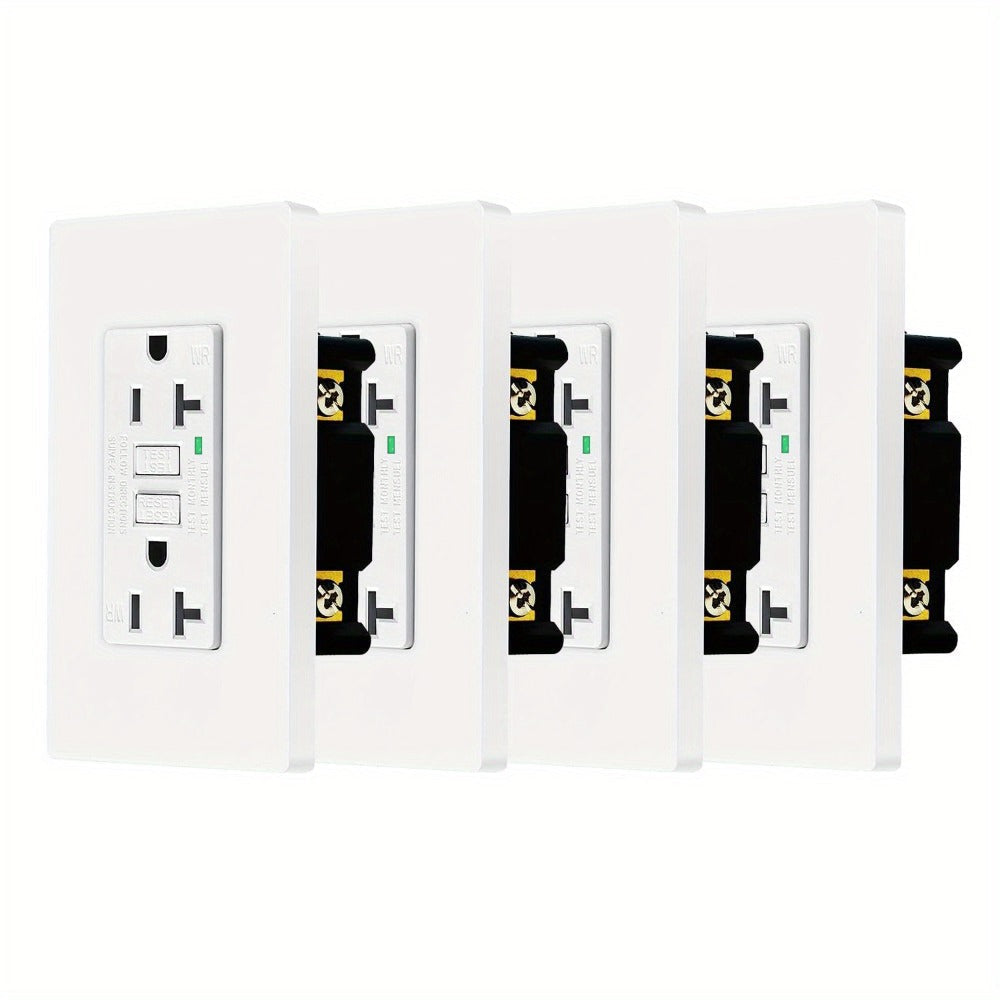 GFCI Outlet 20 Amp Tamper Resistant WR Weather Resistant with Wall Plate ETL Listed for Home Cooking, Dining and Outdoor Meals