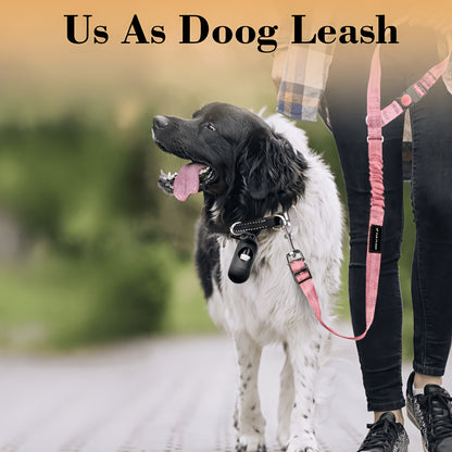 Dog Seat Belt for Car 3-in-1 Pet Car Seatbelt Harness & Leash – Retractable Adjustable Reflective Bungee Dog Restraint