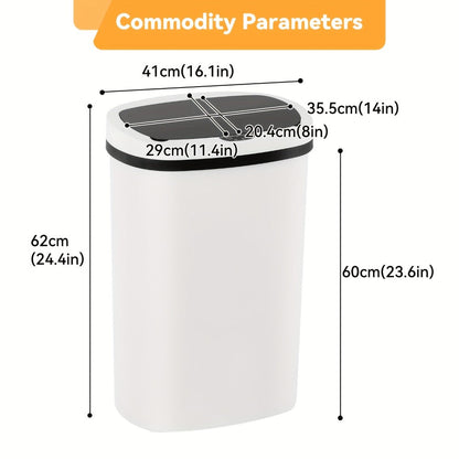 Motion Sensor Trash Can with 13-Gallon Label and Plastic or Steel Finish Options in Six Colors