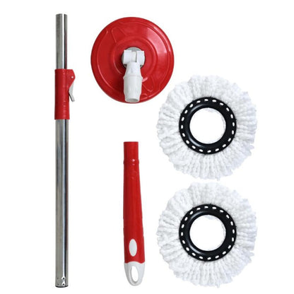 360 Spin Mop and Bucket Set with Wringer – Stainless Steel Extended Handle Spinning Mop Bucket System with Microfiber Mop Refills