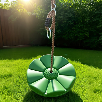 Petal Shaped Outdoor Swing for Kids, Single Person Thickened Fun Swing, 11.8" Diameter, 78.7" Rope