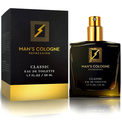 Men's Pheromone Cologne 50ml, Natural Fresh Aromatic Scent, Confidence Boosting Fragrance Spray for Men