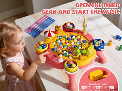Magnetic Fishing Game for Kids 66 Pieces, Ocean Fishing Toy Set with Rods for Toddlers Ages 3 4 5 6
