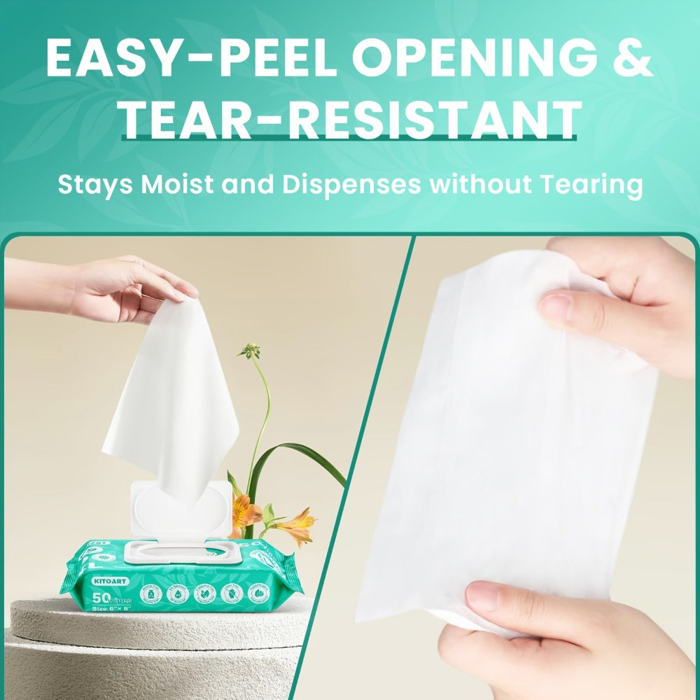 Flushable Wet Wipes Adult XL Unscented No Alcohol Septic Safe Toilet Wipes Portable Family Size for Bathroom Outdoor Camping Travel Hygiene