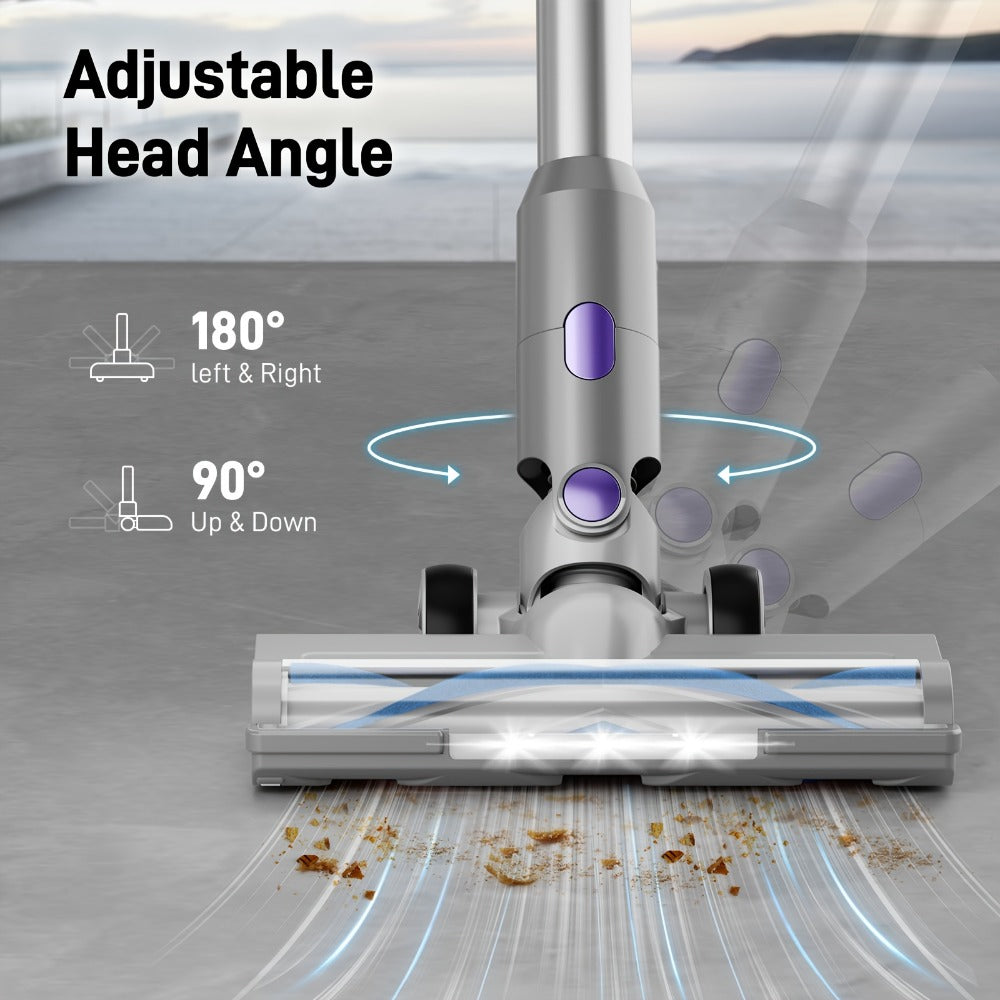 45KPA Cordless Stick Vacuum Cleaner 8-in-1 Rechargeable, Up to 45 Min Runtime Handheld Vacuum for Carpet Pet Hair Hardwood Floor Home