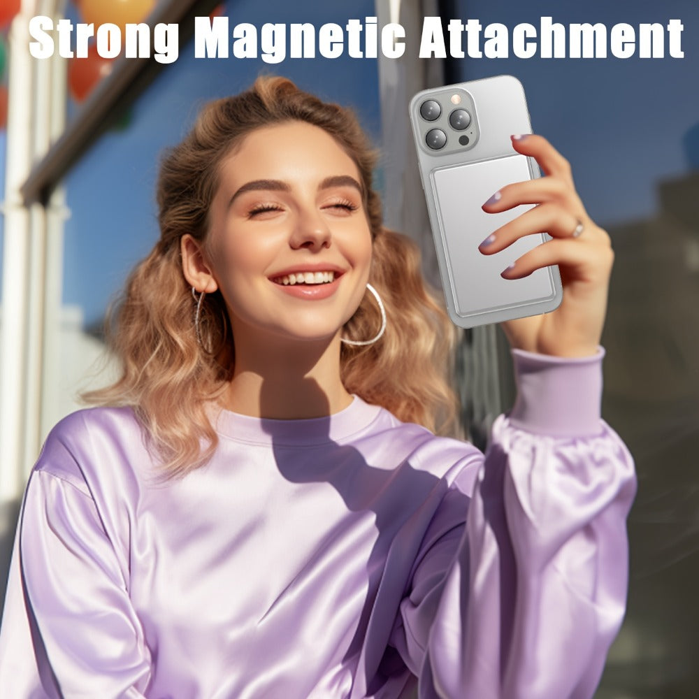 19W Fast Wireless Charging Power Bank 5000mAh Magnetic, High-Speed Mobile Charger with MagSafe-Compatible Snap-On Design