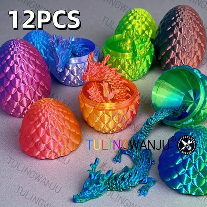 Dragon Figurine & Dragon Egg Set 12pcs with the Listed Color, Size or Set Options for Everyday Use