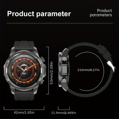 Smartwatch GPS NFC for Men – AI Voice Calling, 360×360 HD Screen, Built-in Compass, Motion Trajectory, Heart Rate Sleep Fitness