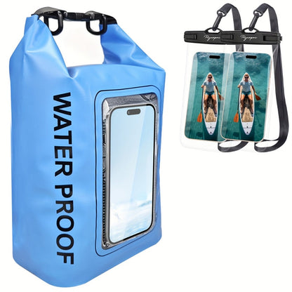 Dry Bag Set 3-Piece Roll Top Backpack with Phone Pouch & Dry Sack – Kayaking with the Listed Color, Size or Set Options for Everyday Carry