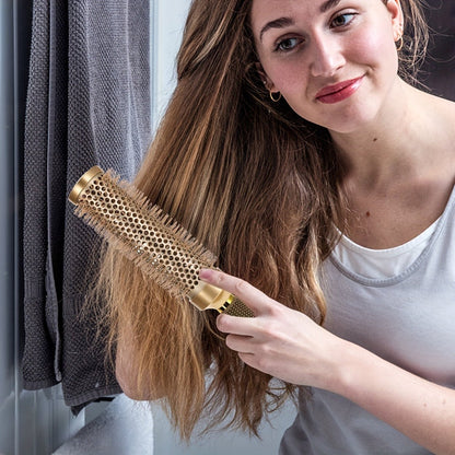 Round Hair Brush Nano Ceramic Ion, Heat Resistant Blowout Styling Roller Comb for Voluminous Bangs