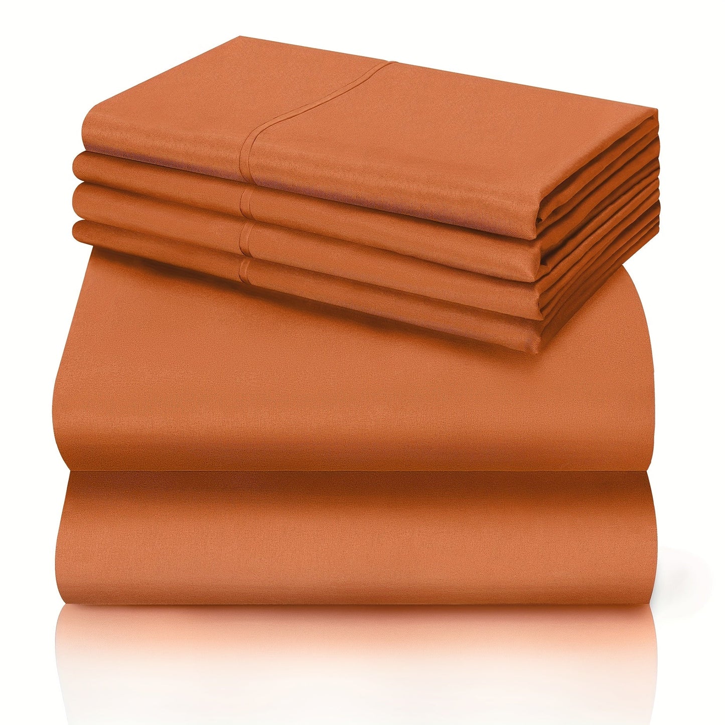 Bed Sheet Set California King 6-Piece Microfiber with 18-Inch Pocket and Sixteen Solid Color Choices