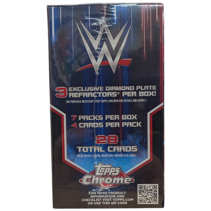 Sports Trading Cards, 2026 Topps Chrome WWE Blaster Box with 28 Cards in One Box Configuration