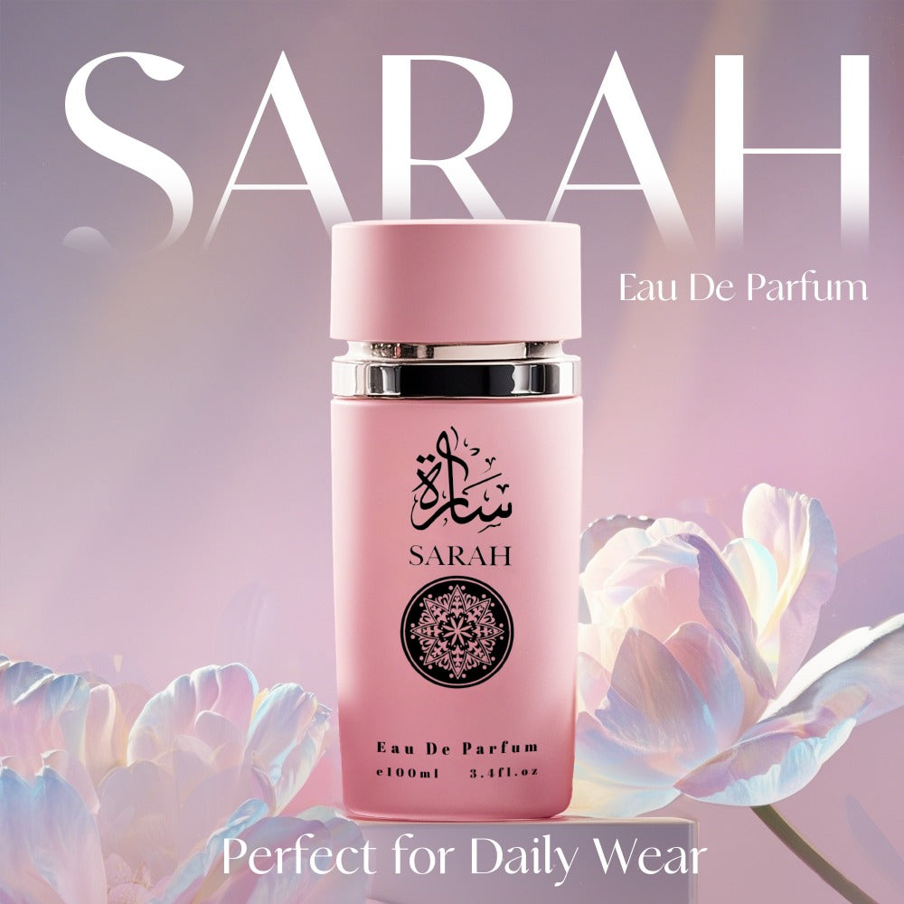 Women's Perfume SARAH Eau de Parfum 3.4 oz with Floral Amber, Vanilla, Citrus and Jasmine Notes