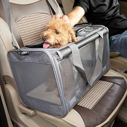 Airline Approved Pet Carrier Soft Sided Collapsible for Cats & Small Dogs – Breathable Oxford Cloth Travel Bag with Zipper Closure