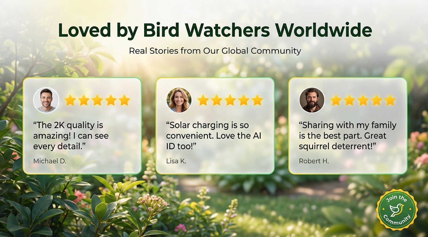 Smart Bird Feeder with Camera AI Bird Identification, 2K HD Live View, Auto Capture & Color Night Vision