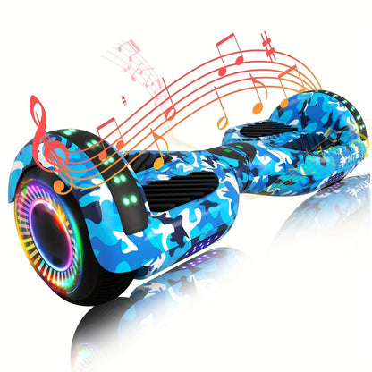 Self Balancing Hoverboard 6.5" LED Light Up Wheels 300W Motor 7.5MPH for Kids Teens Adults Multiple Colors