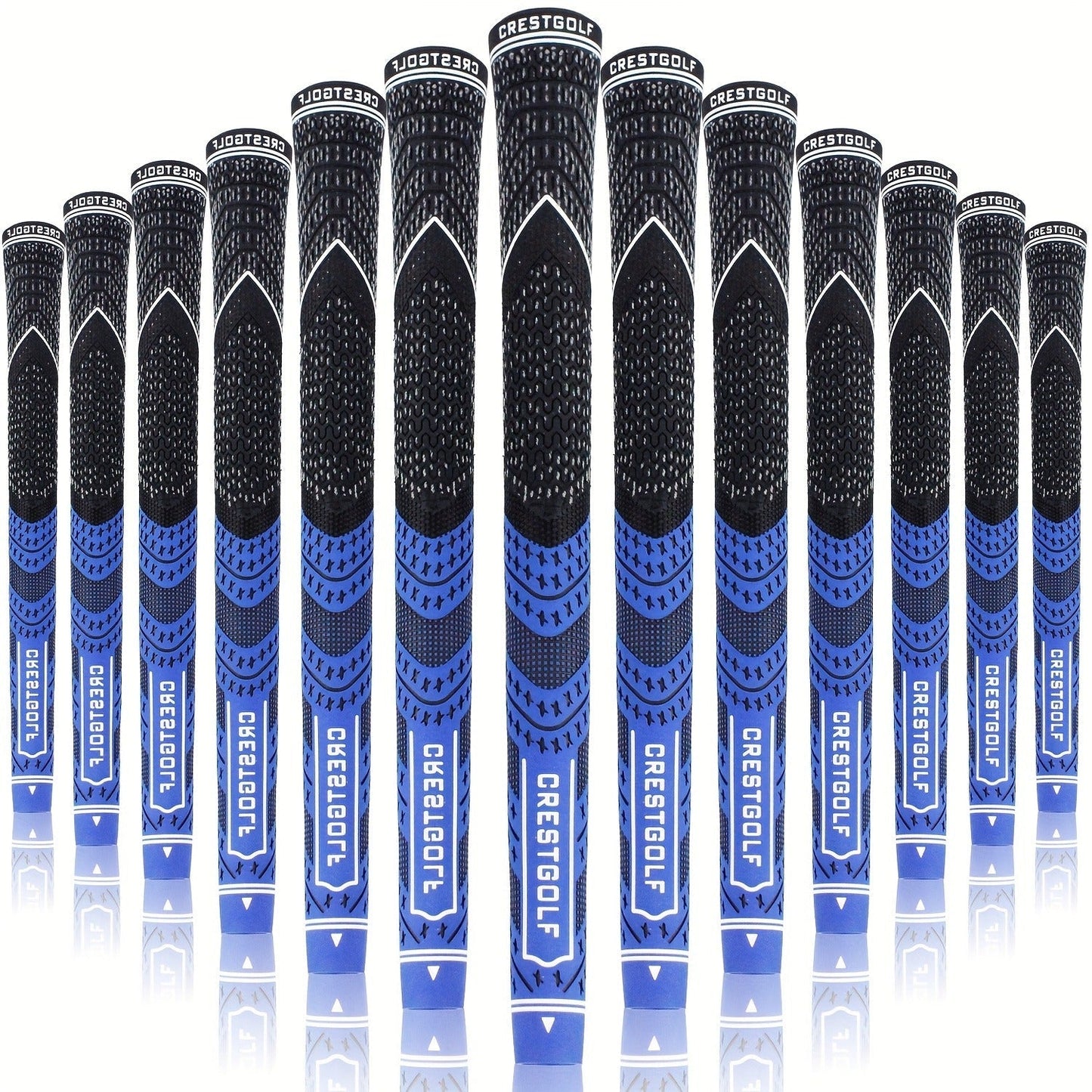 Midsize Golf Grips Set 13 Pack – All Weather Hybrid Rubber Golf Club Grips with Ecological Yarn Thread Technology, Multiple Colors