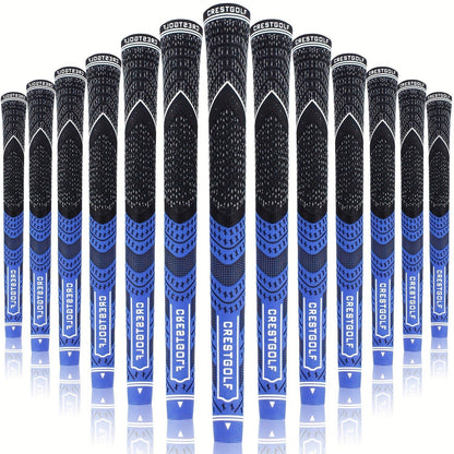 Midsize Golf Grips Set 13 Pack – All Weather Hybrid Rubber Golf Club Grips with Ecological Yarn Thread Technology, Multiple Colors