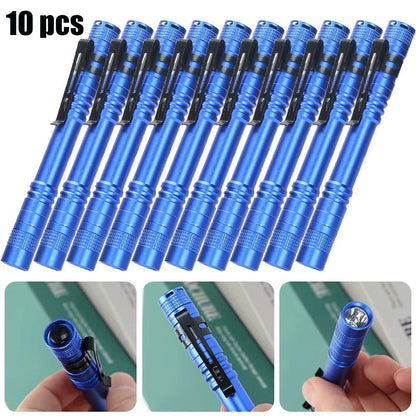 Pen Light Flashlights Bulk Pack with Clip – Mini Slim LED Pocket Torch for Camping, Outdoor, Home & Emergency Use