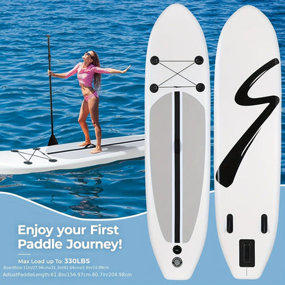 Inflatable Stand-Up Paddle Board in 10, 11 or 12-Foot Lengths with Five Colors and Three-Fin Layout