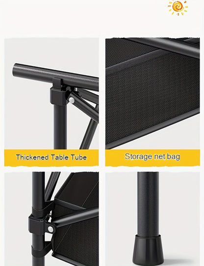 Foldable Roll-Up Camping Picnic Table with Carry Bag | Portable Outdoor Table for Camping Beach Backyard BBQ Parties Patios | Lightweight