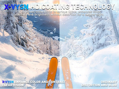 KAPVOE Ski Goggles with Magnet-Attached Interchangeable Lens Interface and Seven K721 Color Codes