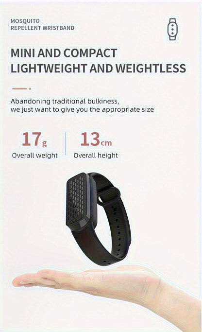 Mosquito Bracelet, Ultrasonic Soundwave Technology, USB Rechargeable, Wristband for Camping Outdoor Hiking Travel