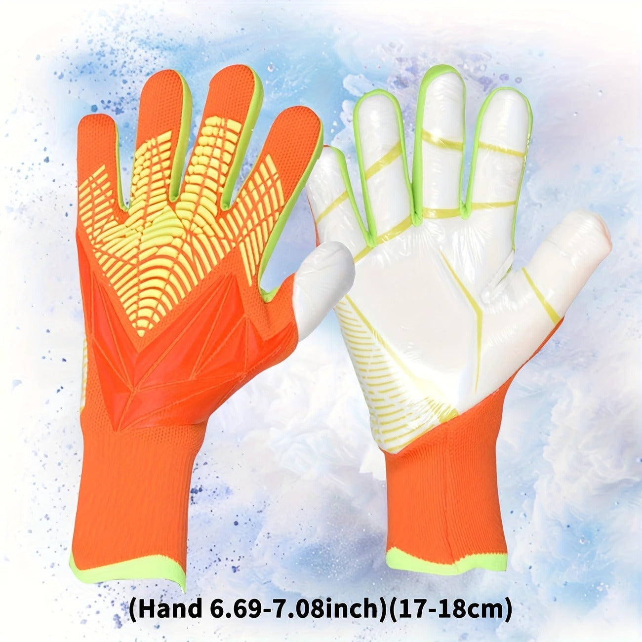 Silicone Grip Goalkeeper Gloves with Superior Traction – Available in 6 Colors & 5 Sizes, Professional Soccer & Rugby Goalie Gloves for Men