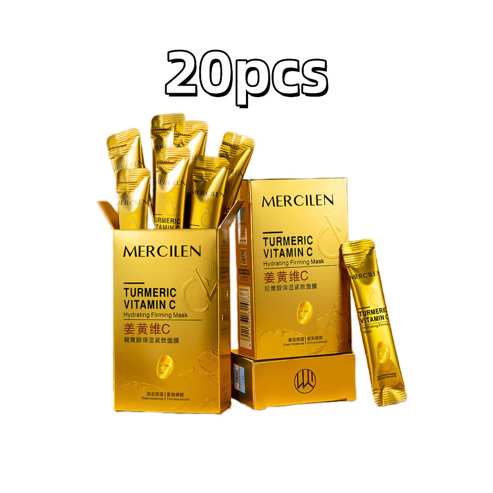 Turmeric Tear Off Facial Mask 20pcs - Deep Gel Face Mask, & Radiance Boosting, Non-Sticky Peel Off Mask for Daily Skin Care