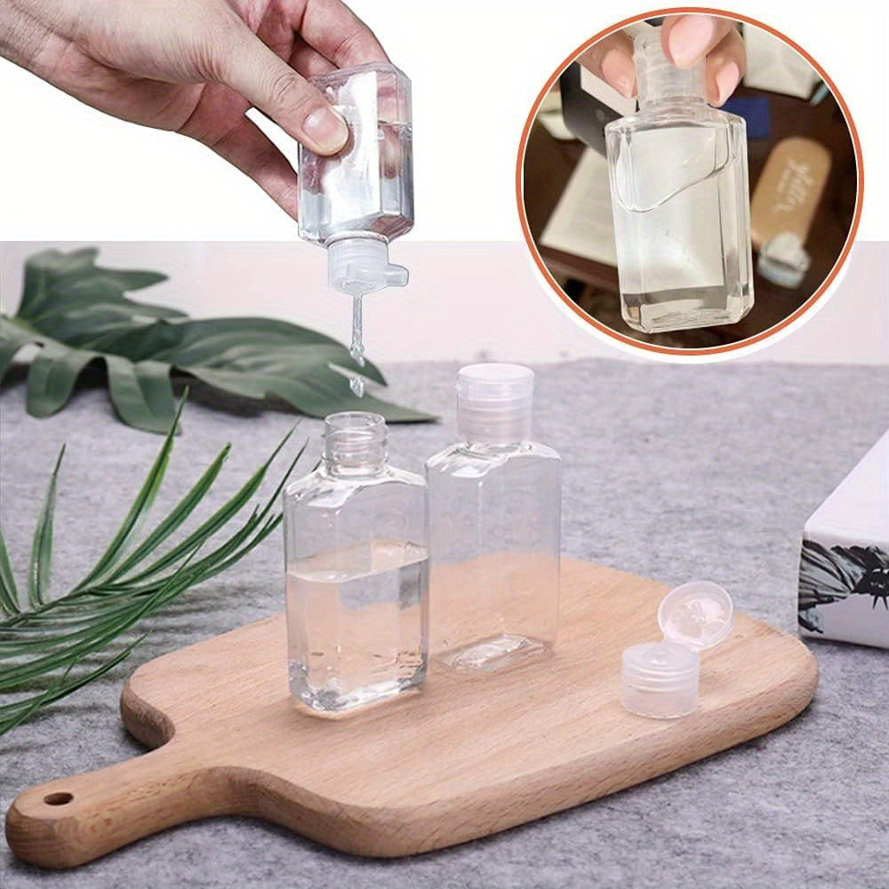 TSA Approved Travel Bottles 2oz Flip Cap 40 Pack Clear Plastic Refillable Squeeze Containers for Hand Sanitizer Shampoo Conditioner Soap
