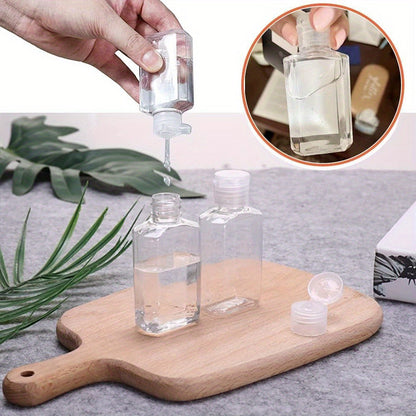 TSA Approved Travel Bottles 2oz Flip Cap 40 Pack Clear Plastic Refillable Squeeze Containers for Hand Sanitizer Shampoo Conditioner Soap