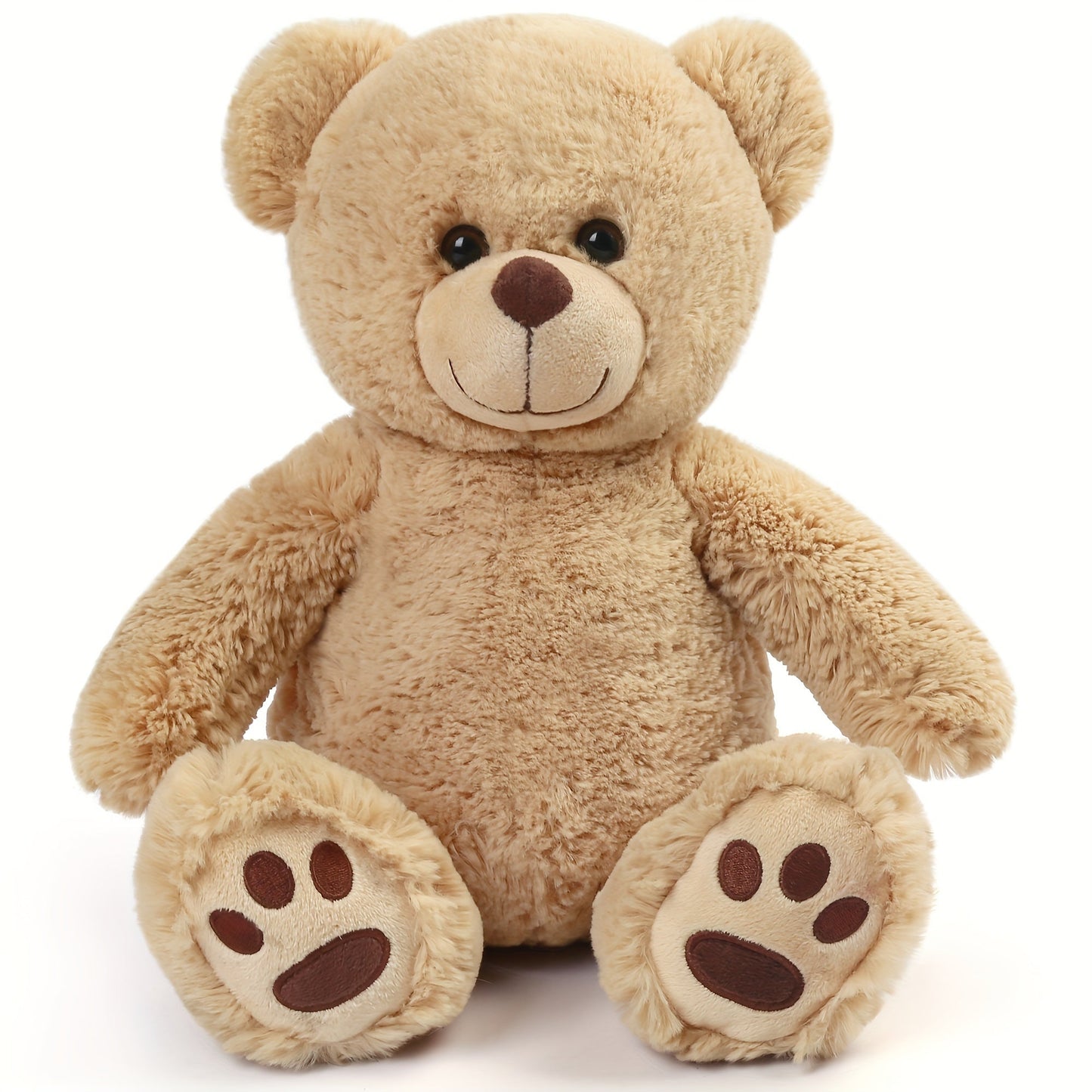 Plush Toy Soft Brown Teddy Bear in 10-Inch or 12-Inch Sizes with Classic Paw-Pad Details for Character Display, Room Decor and Gift