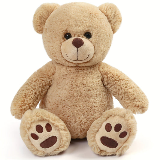 Plush Toy Soft Brown Teddy Bear in 10-Inch or 12-Inch Sizes with Classic Paw-Pad Details for Character Display, Room Decor and Gift