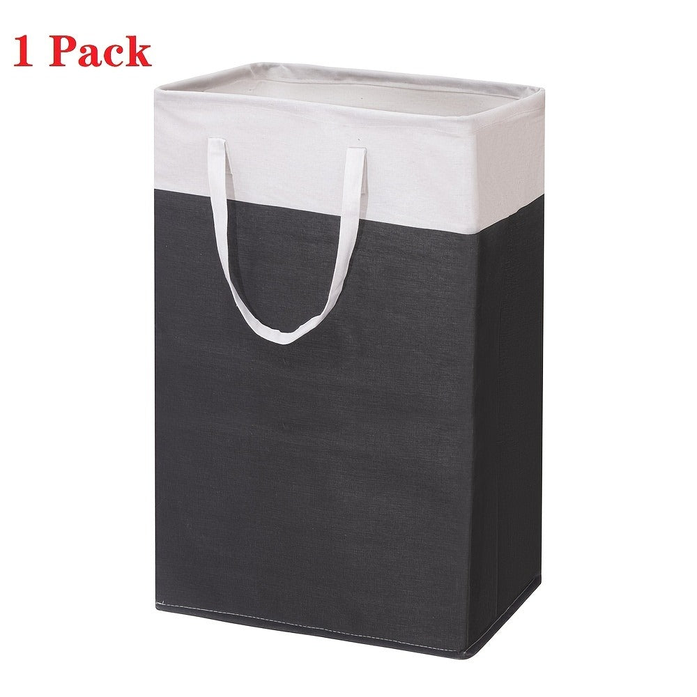 Collapsible Laundry Hamper with Lid – 22.45 Gallon Large Foldable Laundry Basket Bin for Clothes, Bedroom Organizer & Toy Storage – Black