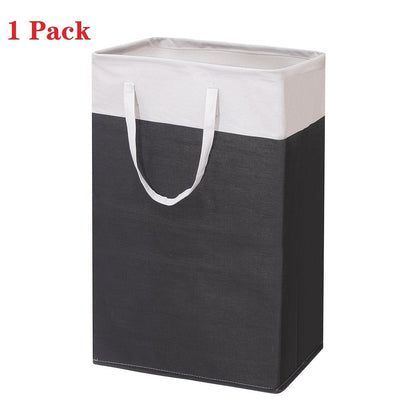 Collapsible Laundry Hamper with Lid – 22.45 Gallon Large Foldable Laundry Basket Bin for Clothes, Bedroom Organizer & Toy Storage – Black