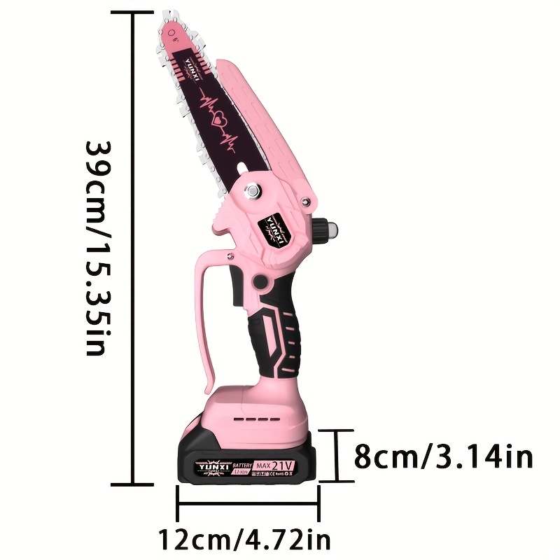 Cordless Electric Pruning Saw Handheld Mini Chainsaw Wireless Portable Tree Branch Cutter with Safety for Garden, Patio and Yard Use