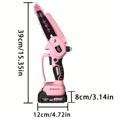 Cordless Electric Pruning Saw Handheld Mini Chainsaw Wireless Portable Tree Branch Cutter with Safety for Garden, Patio and Yard Use