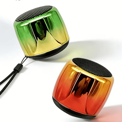 Thumb-Sized Mini Wireless Bluetooth Speaker with Built-In Mic, TWS Pairing, 360° Stereo Surround Sound