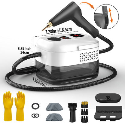 Carpet Steam Cleaner Handheld with LCD Display 1200ml Tank Gear Switch High Temperature for Kitchen Sofa Floor Tile Grout Home