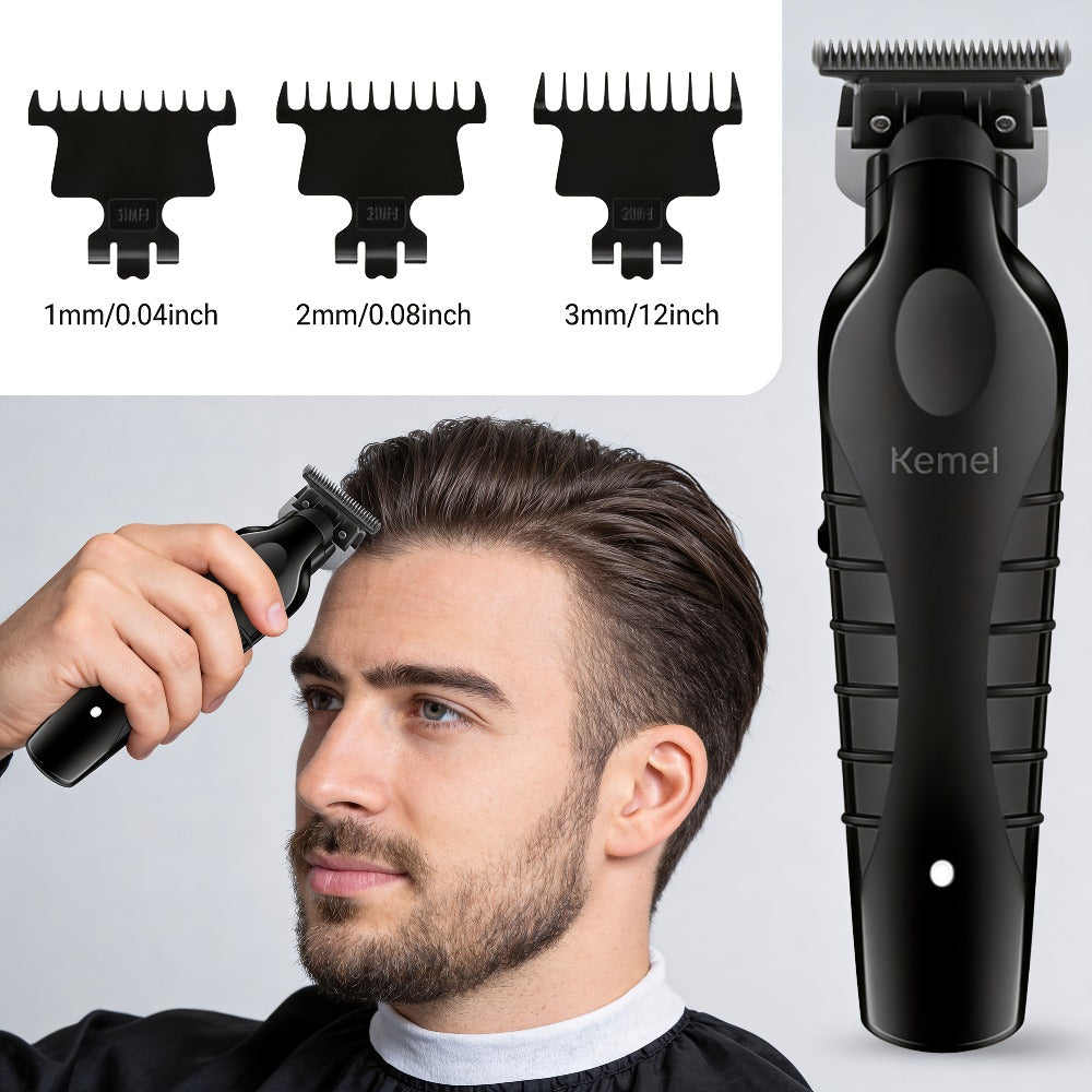 Hair Clipper Kemei KM-2299 Cordless Trimmer with USB Charging, Six Guide Combs and 180-Minute Runtime