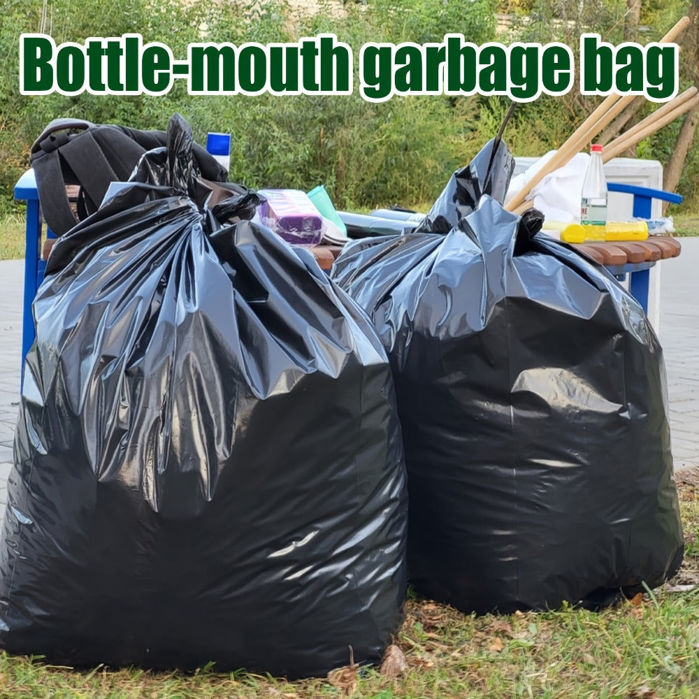 65 Gallon Large Black Garbage Bags Leak Proof Trash Bags for Kitchen Outdoor Garden Yard Waste Industrial Business 25 Pack 100 Pack