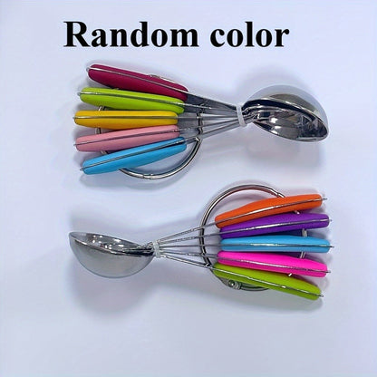 Measuring Cups and Spoons Set 10-Piece Stainless Steel with Silicone Handle, Precise Baking & Cooking Measurement Tools