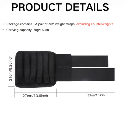 Adjustable Wrist Straps with Detachable Ankle Weights 2pcs | Unisex Nylon Fitness Bands for Strength Training Jogging Running | Versatile