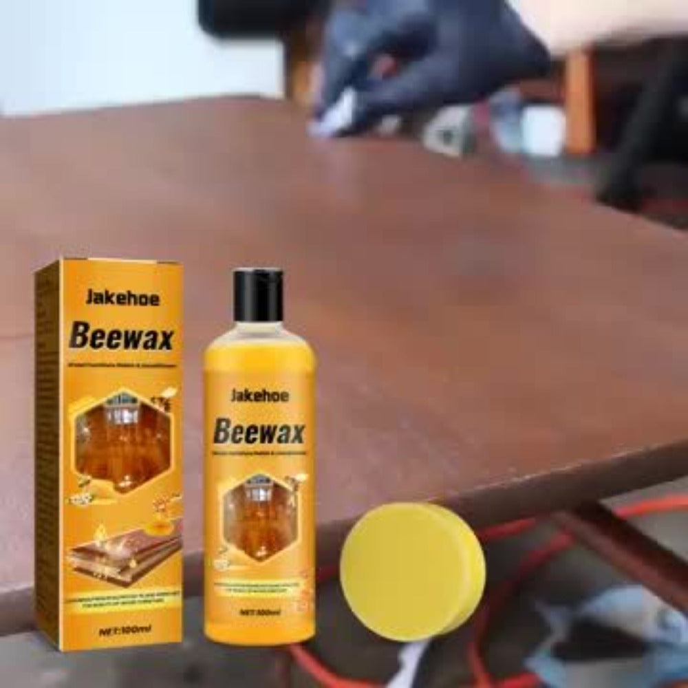 Beeswax Floor Cleaner & Polish – Natural Wood Floor Care Agent with Hydrogen Peroxide, Dust Prevention & Bright Polishing for Hardwood