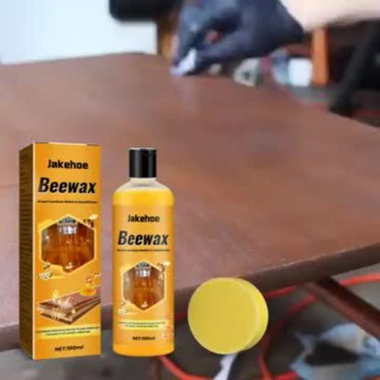 Beeswax Floor Cleaner & Polish – Natural Wood Floor Care Agent with Hydrogen Peroxide, Dust Prevention & Bright Polishing for Hardwood